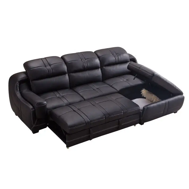 

Living Room Sofa set furniture real genuine cow leather sofas bed recliner puff asiento muebles de sala canape L shape sofa cama