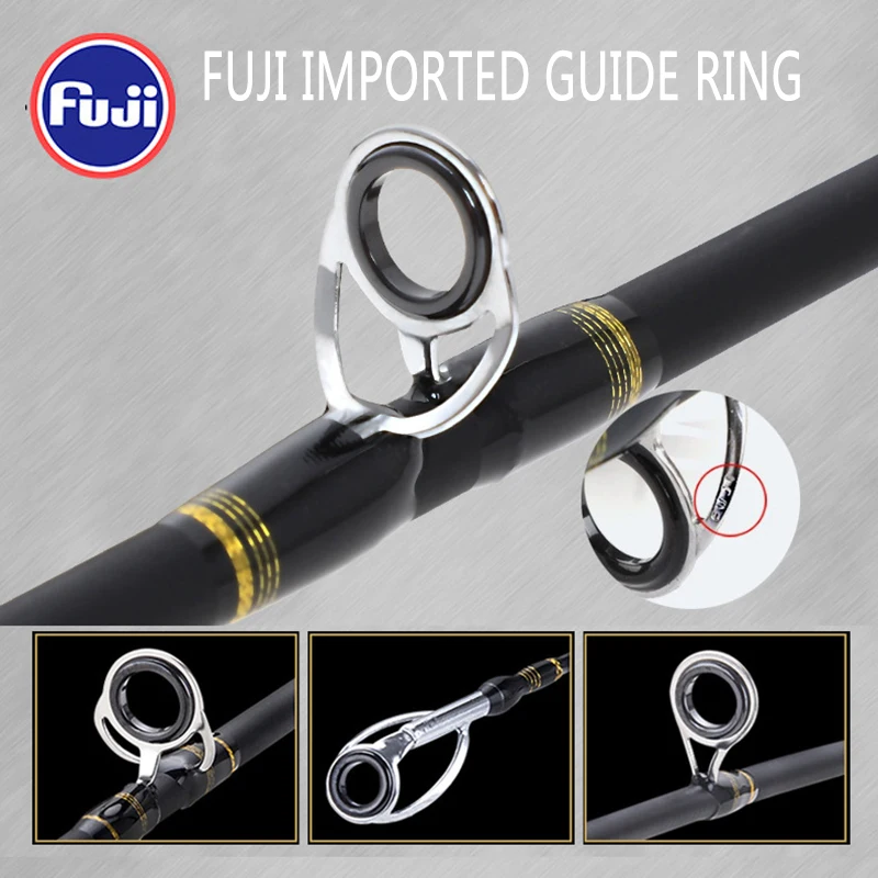 New FUJI Casting Rod Carbon Fishing Lure Rod Pole 3 Tips UL/M/MH 2.1/2.4m Ultra Light Fishing Tackle