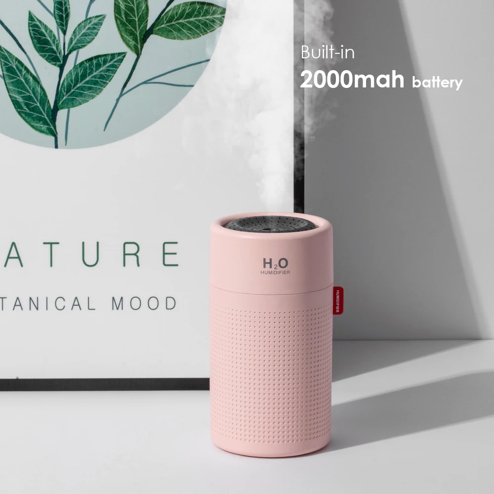 2000mAh Portable Humidifier Aroma Diffuser 750ML Large Capacity Mini Mist Maker Ultrasonic Mute Beauty Sprayer For Home Office