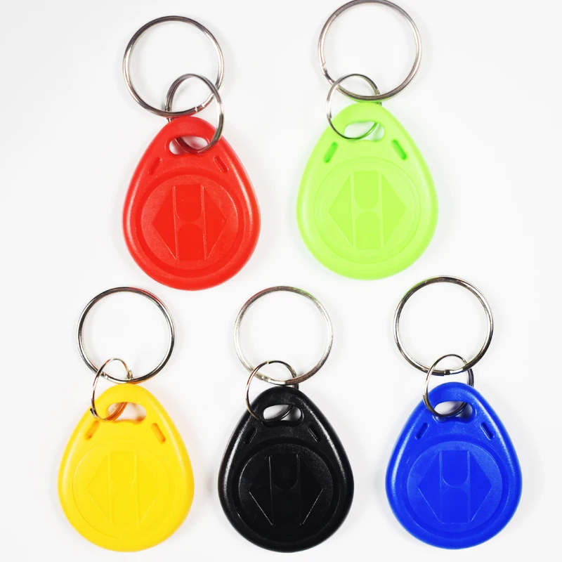 RFID Key Fobs 125KHz EM4305 T5577, etiquetas ABS de proximidad, lectura y escritura, duplicador regrabable, copiadora, Control de acceso, 5 unidades