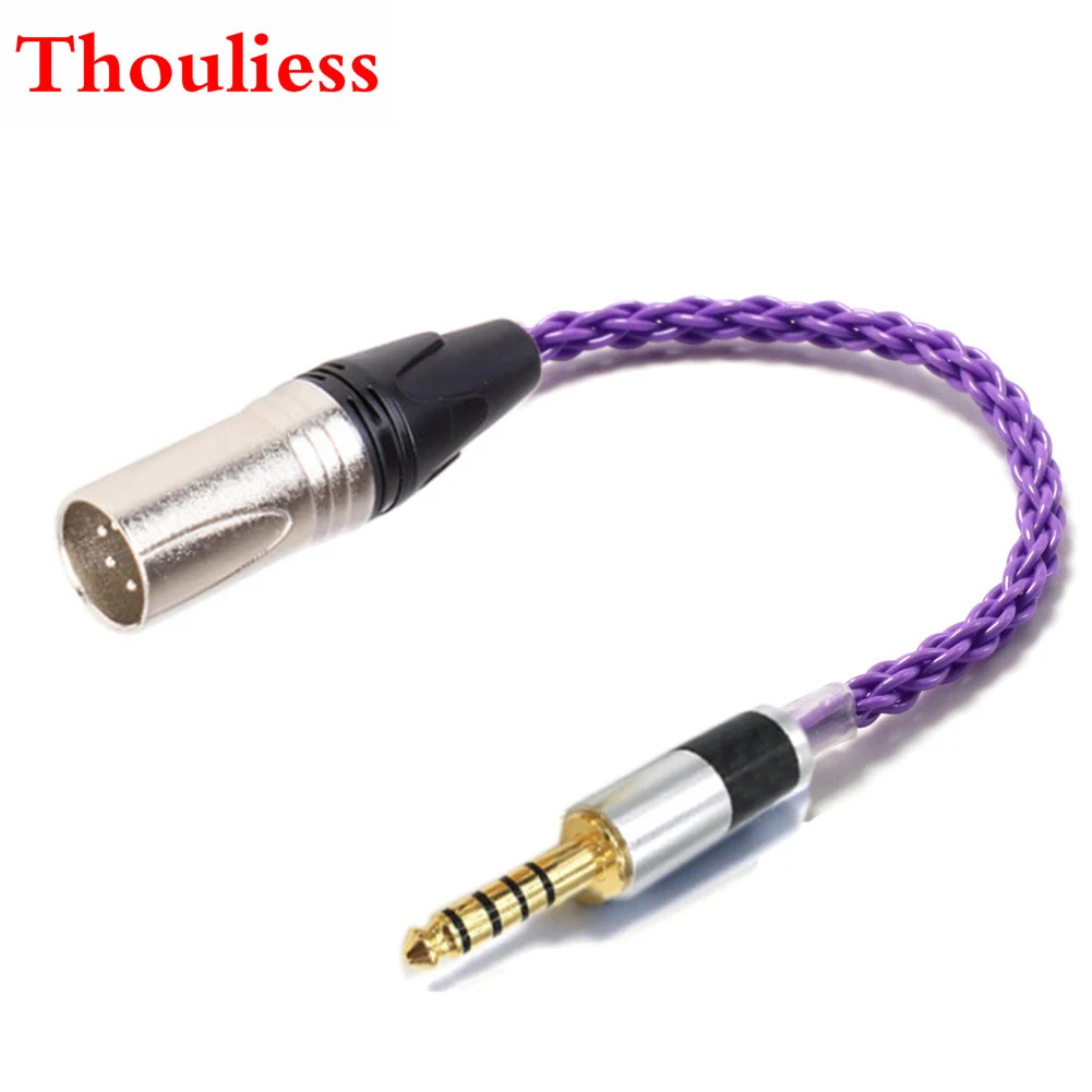 

Thouliess Hi-Fi 4,4 мм сбалансированный штекер 4-контактный разъём XLR сбалансированный штекер аудио кабель-адаптер XLR до 4,4 мм сбалансированный в комплект поставки входит адаптер