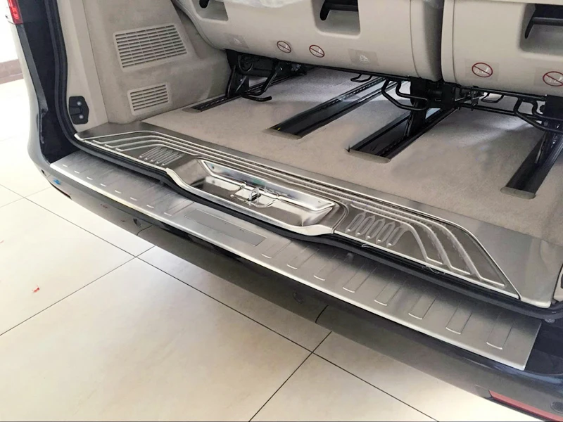 Für Mercedes-Benz Vito V-Klasse W447 2014-2024 Edelstahl Silber Hinten Stamm Innen Außen Stoßstange Platte Schutz Abdeckung Kit – Detail 2