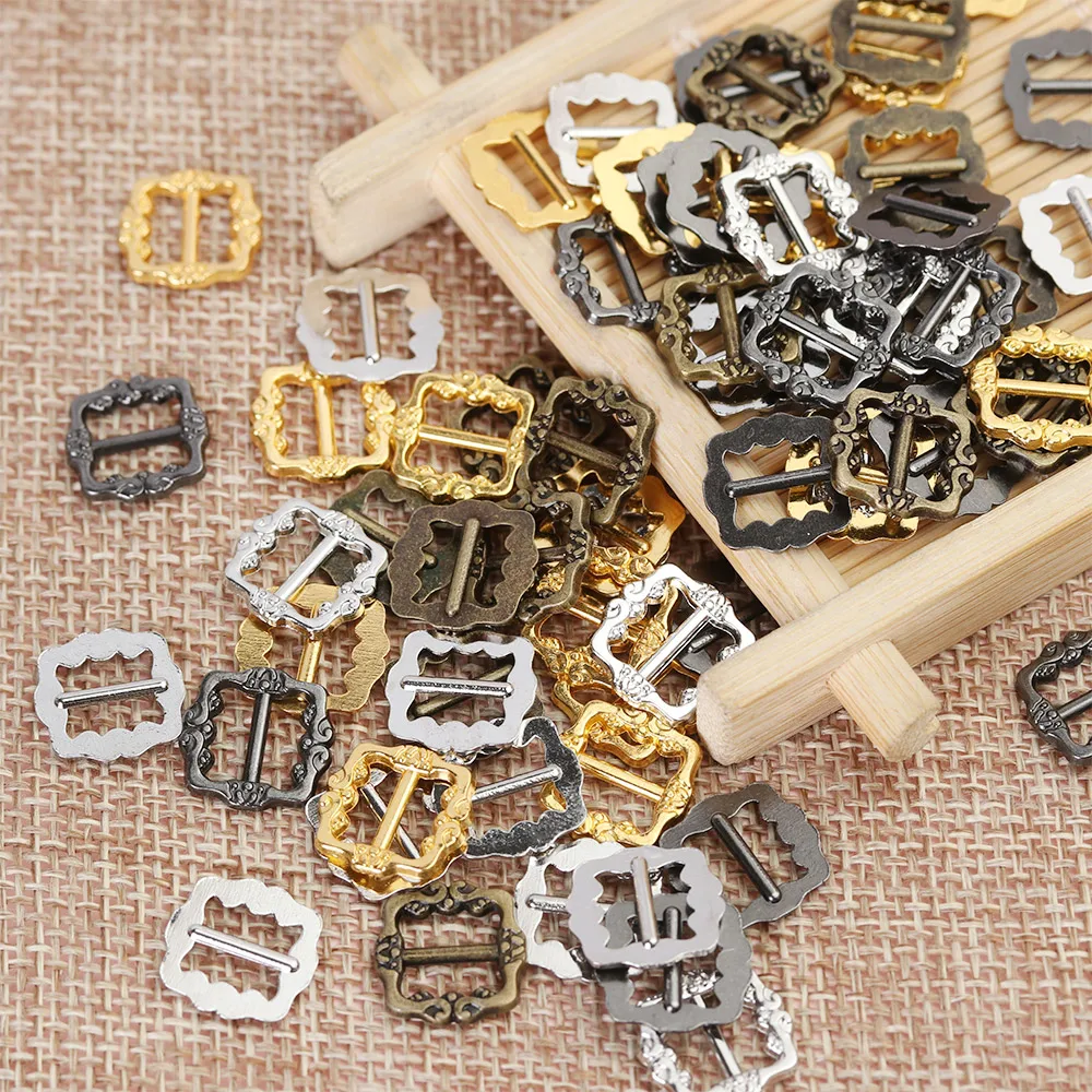 20PCS Mini Buckles For Doll Toys 3.5mm/7mm DIY Doll Shoes Clothes Sewing Accessories Ultra-small Pattern Belt Buttons Buckles