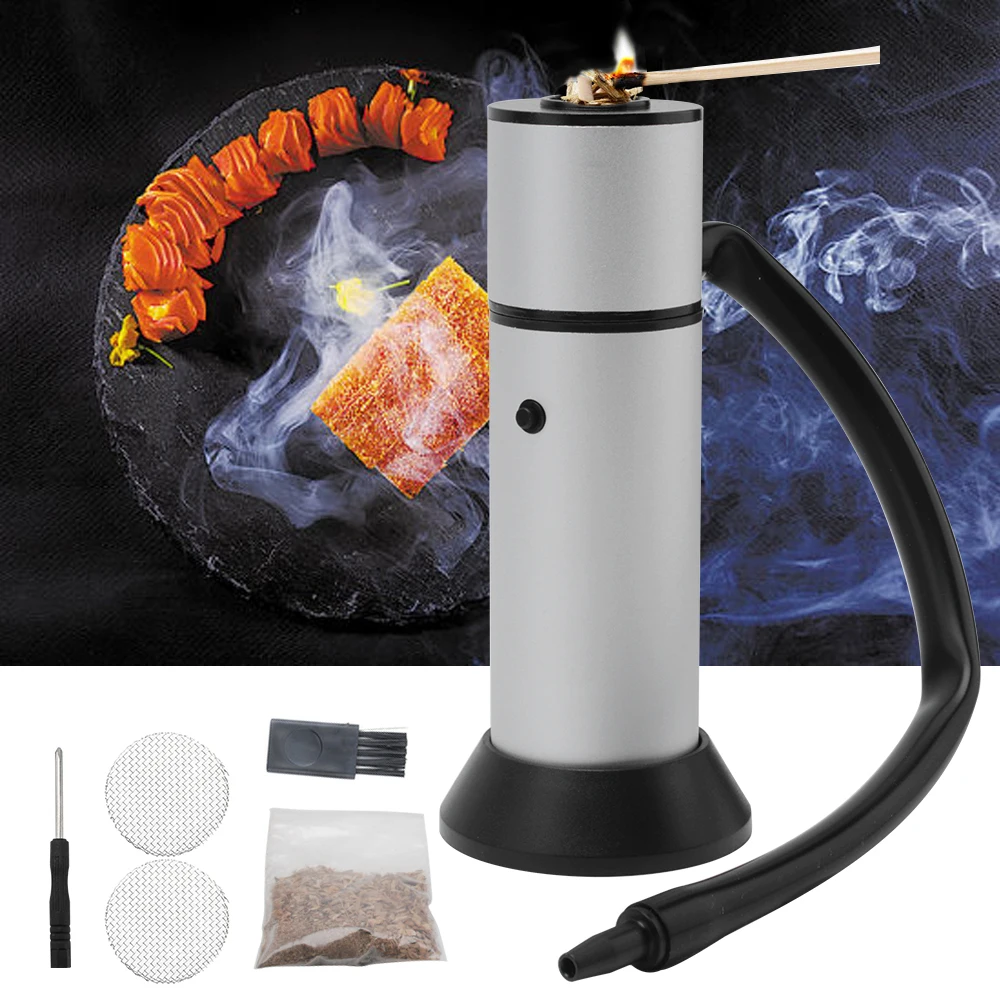 Voedsel Koud Rook Generator Draagbare Moleculaire Keuken Roken Pistool Vlees Burn Rokerij Koken Voor Bbq Grill Roker Hout