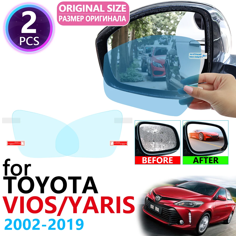 

Для Toyota Vios Yaris Belta Soluna xp40 xp90 xp150 2002 ~ 2019 полное покрытие зеркало заднего вида непромокаемая противотуманная пленка аксессуары 2017