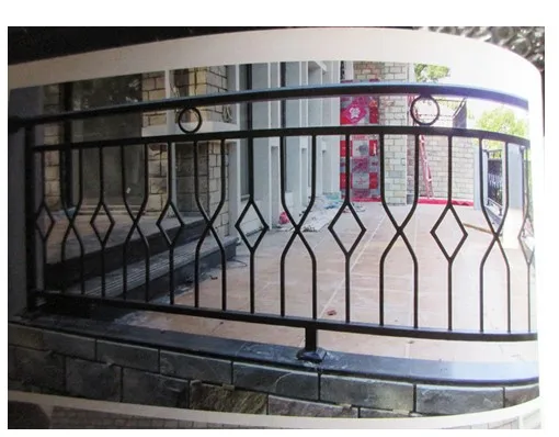 

China iron company fancy steel metal aluminium wrought iron balcony,iron railing,iron balustrades design hc-7