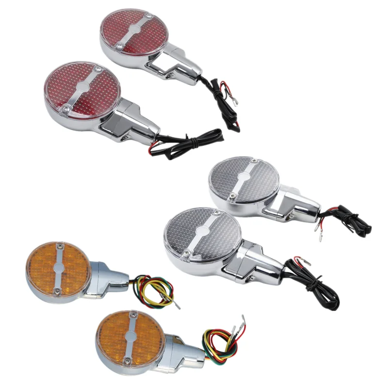 Motorcycle Bar Shield LED Turn Signals For Harley Touring Electra Glide Road King FLHR FLHTC Heritage Softail Classic FLSTC