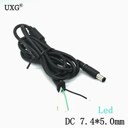 1.2M 7.4 x 5.0 mm Power DC Jack Charger Adapter Plug Cord Connector Cable Power Supply Cable with LED Light for Dell HP  Laptop