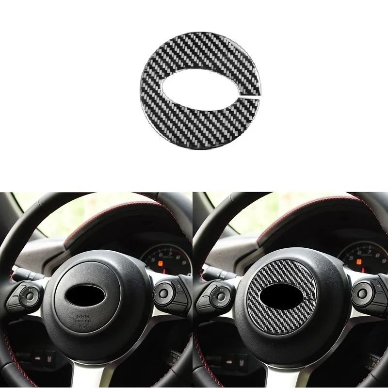 

Fit For Toyota 86 Subaru BRZ 2016-2020 Carbon Fiber Interior Steering Wheel Logo Panel Decoration Sticker