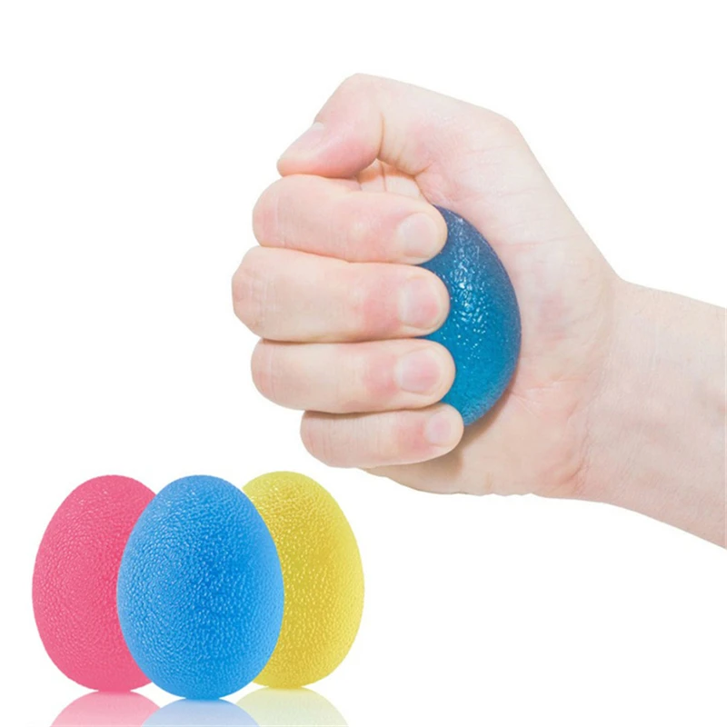 Anti Stress Silica Gel Grip Ball Egg Men Women Gym Fitness Muscle Gripper Hand Training Finger Heavy Exerciser Strength Expander