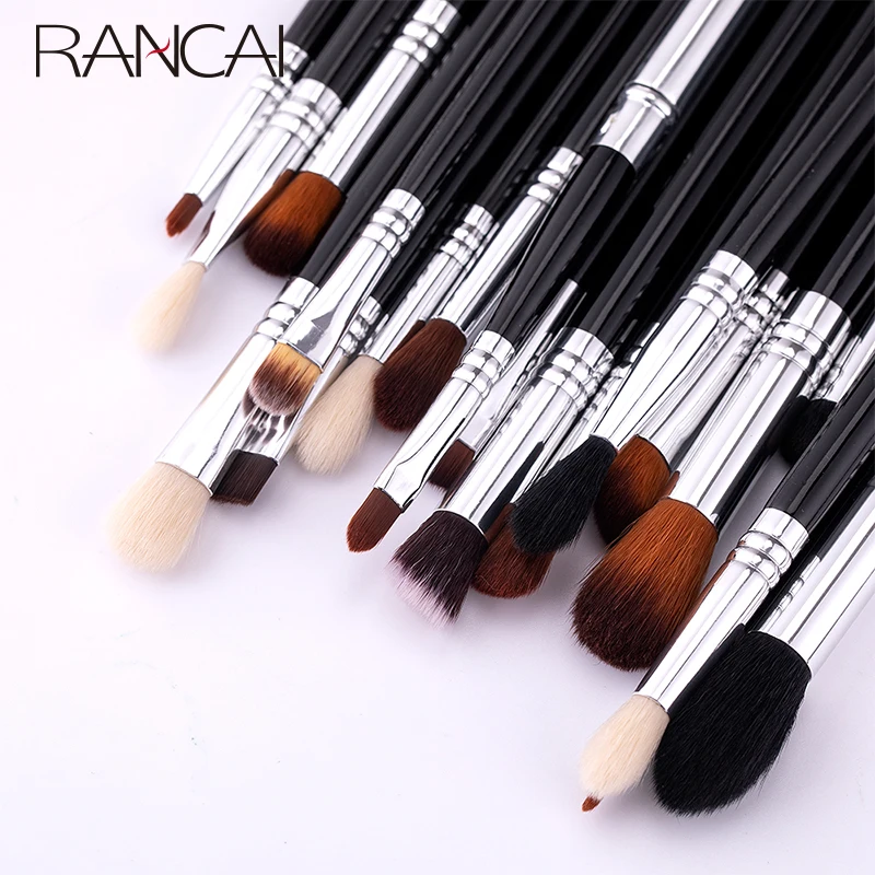 RANCAI Makeup Brushes Set 19pcs Foundation Powder Eyeshadow Contour Concealer Cosmetic Make up Brush With Bag Free Shipping