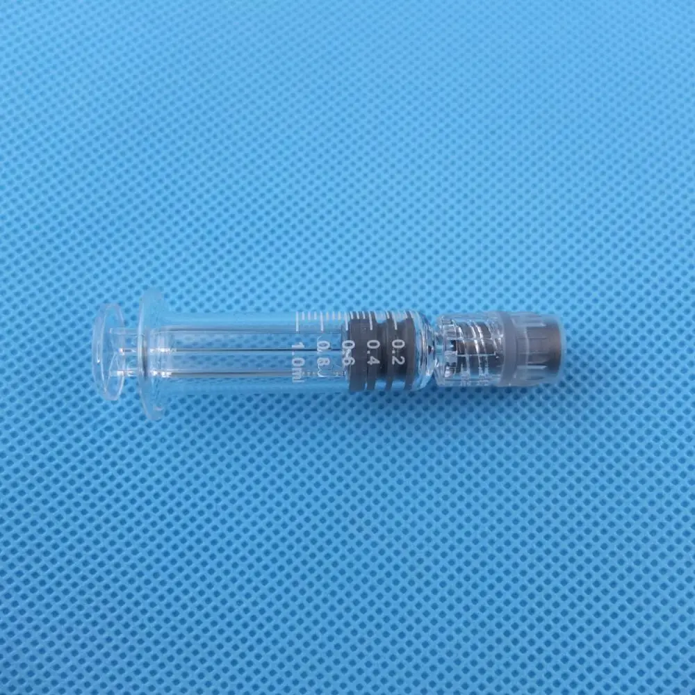 10PCS/lot Borosilicate Glass Luer Lock Syringe -1ml Capacity-Reusable Pyrex for Hemp, CBD Oils, EJuices, Chemical,Cosmetic