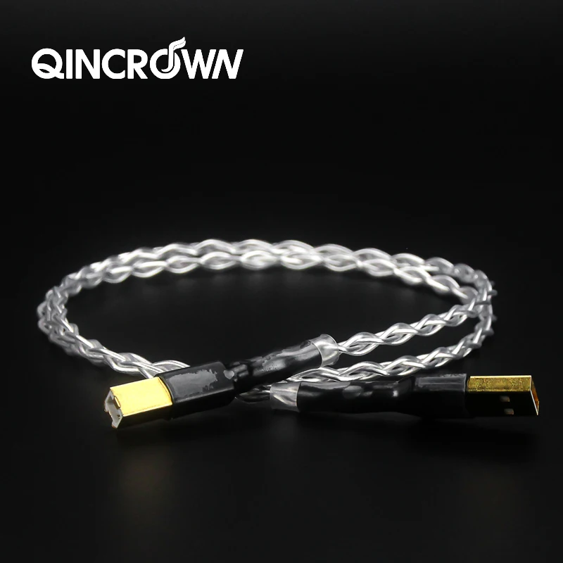 USB audio cable HiFi data line square port player upgrade cable A-B DAC audio cable USB A-A2.0 interface