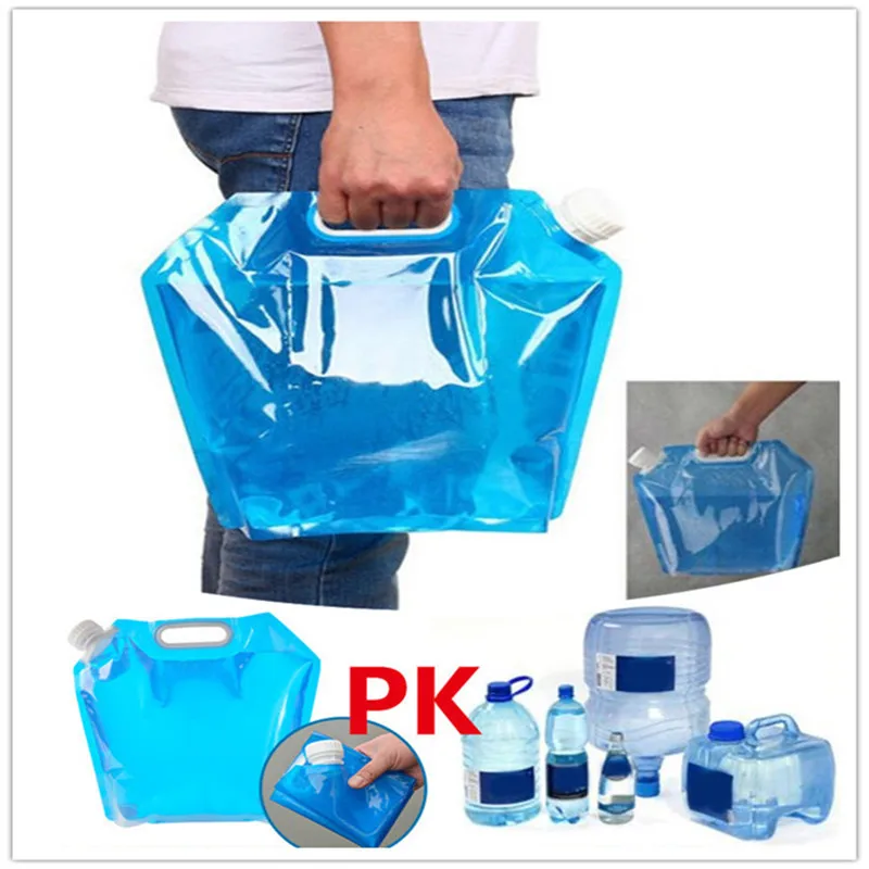 Sac à eau pliable d'extérieur pour voiture, sac de transport pour camping en plein air, randonnée, kits d'urgence de pique-nique, baignoire à linge rpm, 5L, 10L