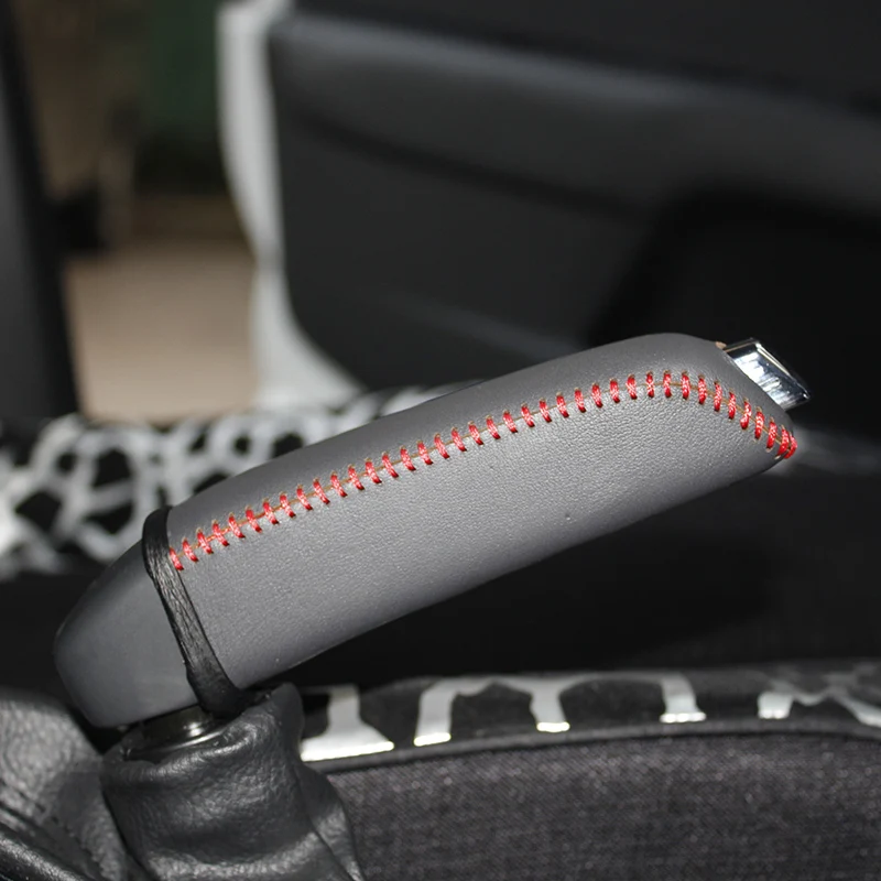 

Изготовленный на заказ чехол для ручного тормоза автомобиля, верхний слой кожаного чехла для Citroen C4L, ручки ручного тормоза «сделай сам», оригинальный чехол, чехлы для автоматического ручного тормоза