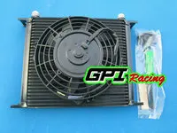 Universal 30 ROW OIL COOLER + FAN JZA80/MA70/MR2/JZX90/CELICA GT4/HZJ//HDJ/FJ/BJ