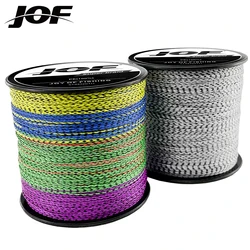 JOF-Hilo de pescar trenzado de 4 hebras, 300M, multifilamento, PE manchado Invisible, 10, 12, 18, 28, 35, 40, 50, 60, 80LB, diámetro de 0,11-0,50mm