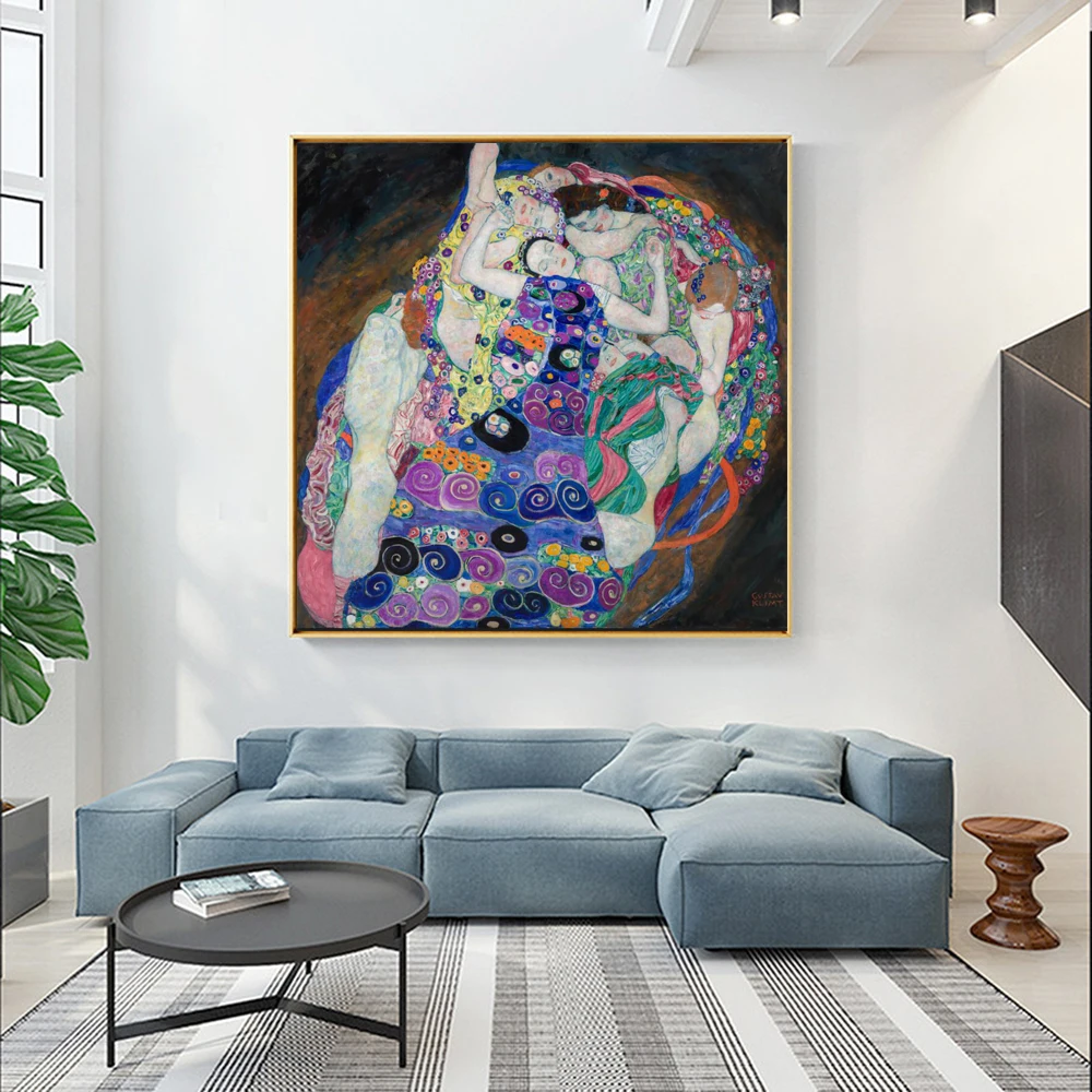 

The Virgin Famous Painting by Gustav Klimt Classical Wall Art Painting, Canvas Prints, Living Room Wall Decor, Home Decoration