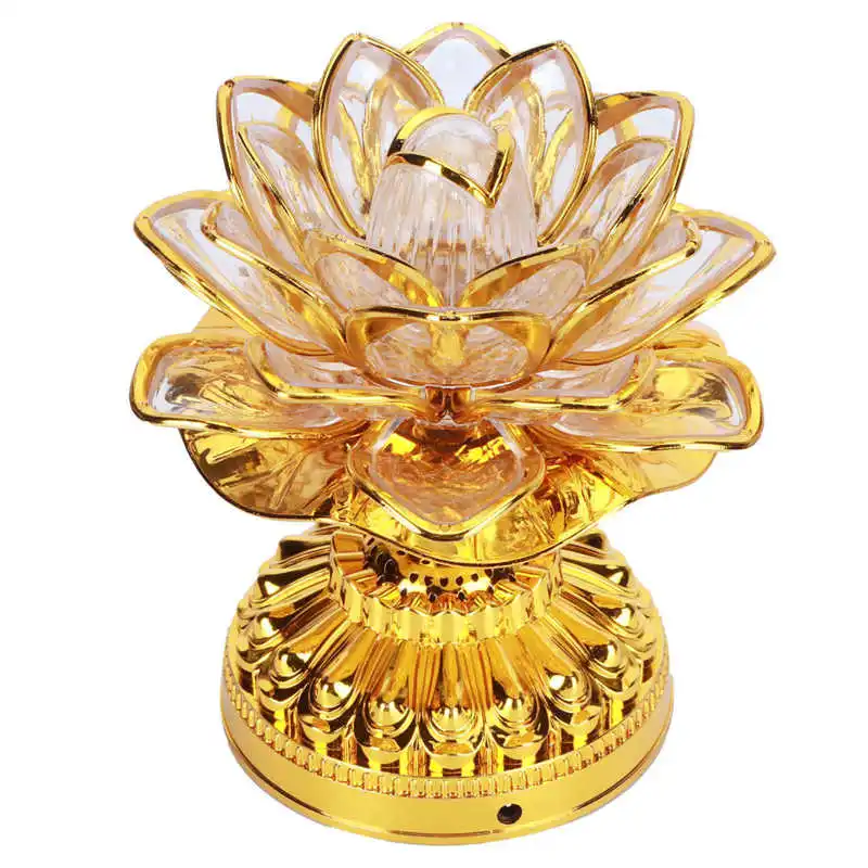 Miniatures LED Colorful Buddhist Lamp Environmental Protection Buddha Light Buddhist Appliances Home Decoration US 100-240V