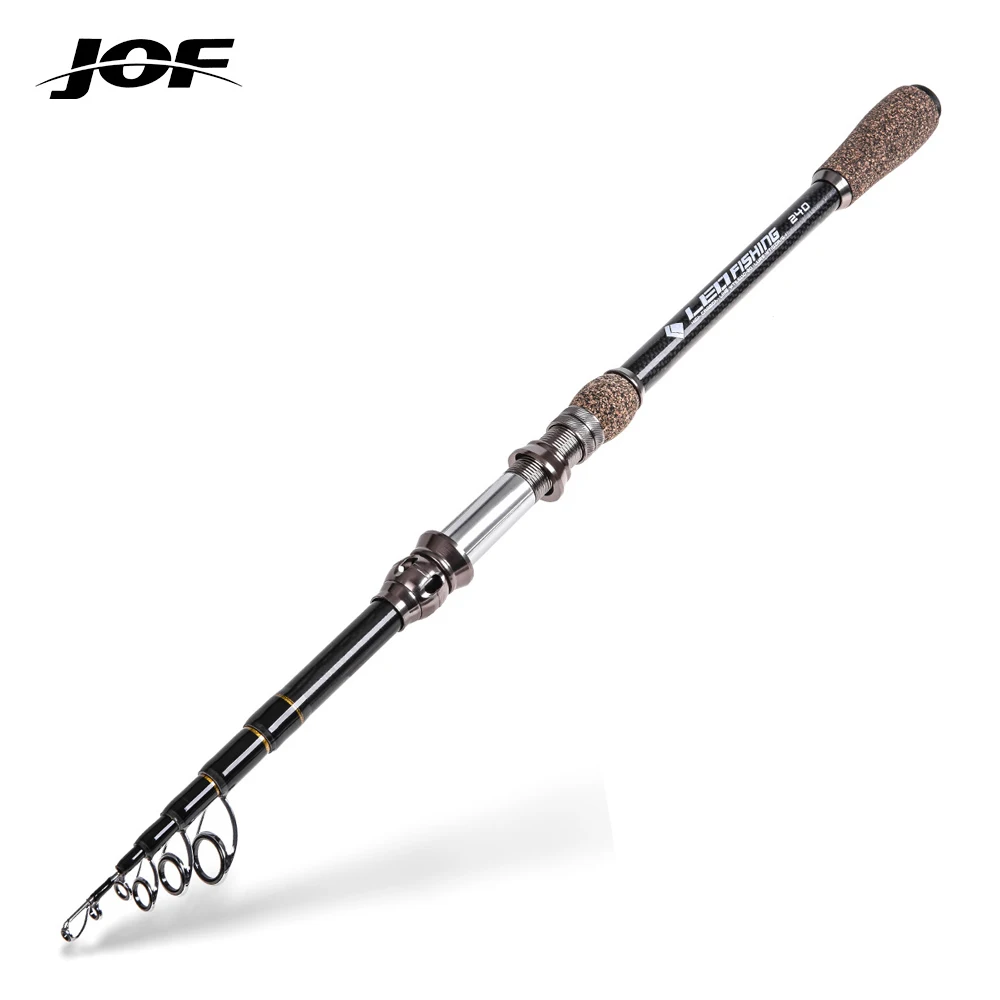 

JOF NEW 1.8m-2.7m Multifunction Spinning Rod carbon fishing fish pole telescopic Travel fishing rod ultrashort Fishing Tackle