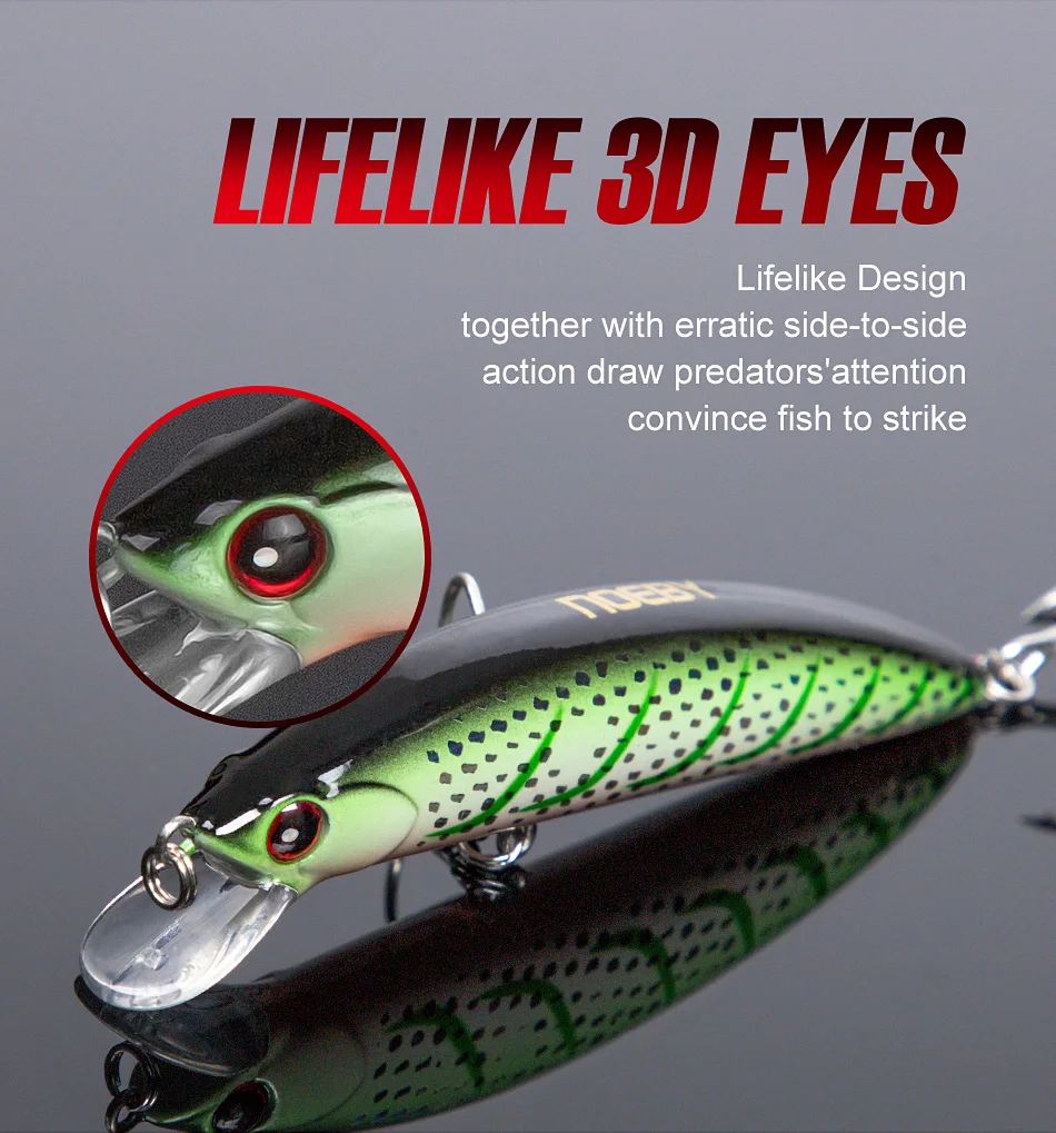 NOEBY 90S Sinking Minnow Angelköder 90mm 29g Long Casting Wobbler Harte Köder für Forelle Hecht Salzwasser Jerkbait Angelköder – Detail 12