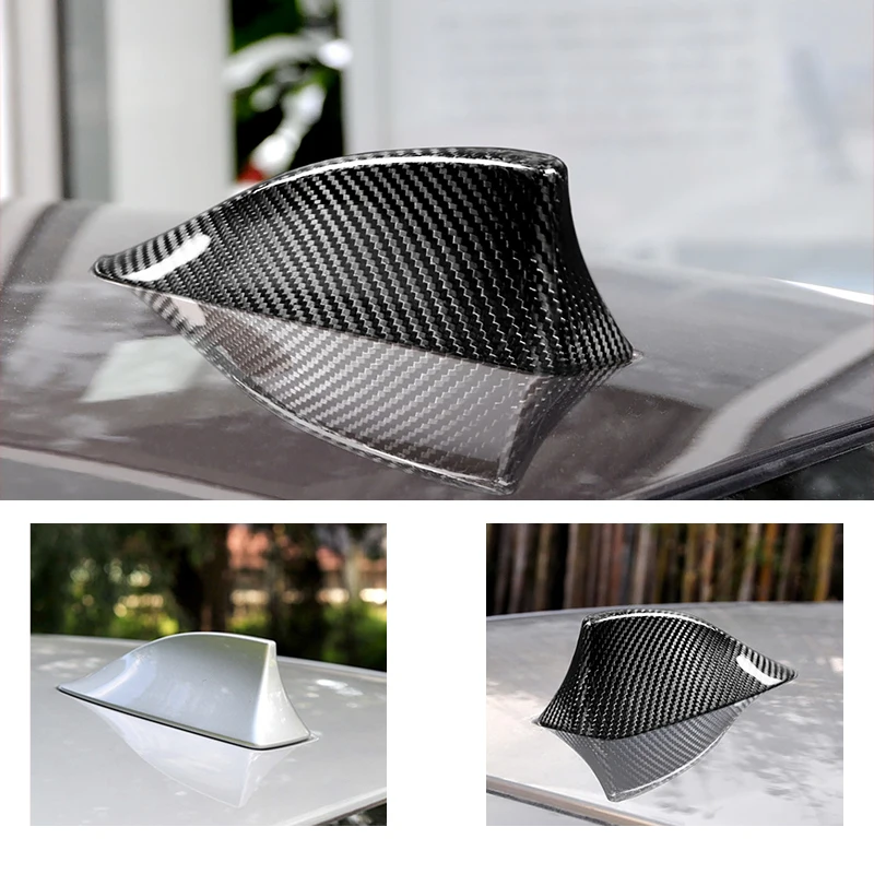 Original high quality antenna cover for bmw f10 f11 f01 f02 5 7 series 100% real carbon fiber shark fin antenna airspeed sticker