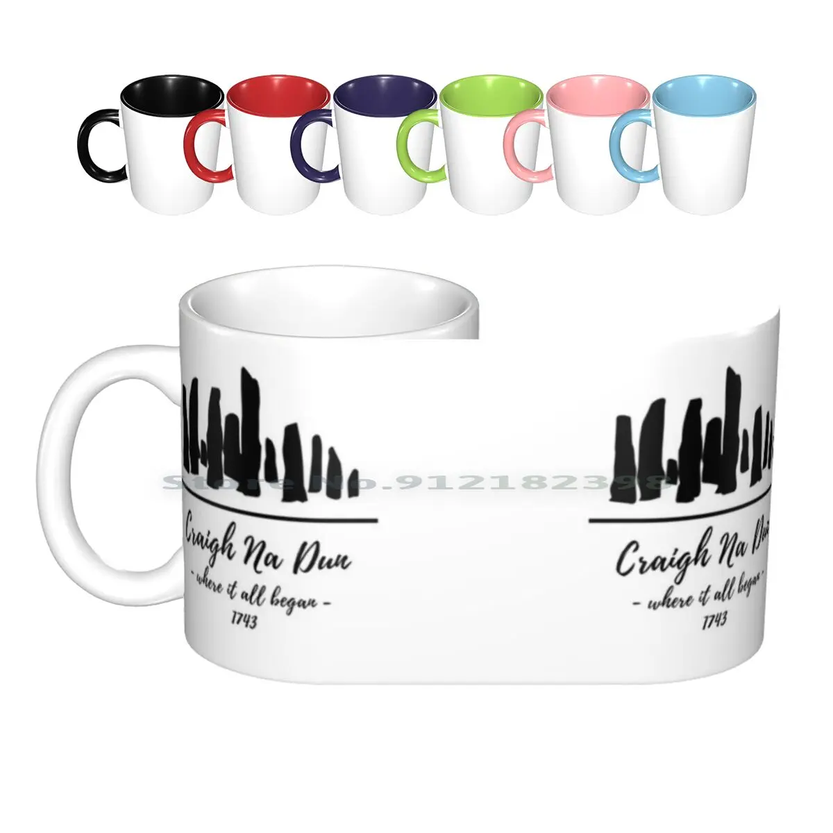 Outlander | Craigh Na Dun Ceramic Mugs Coffee Cups Milk Tea Mug Jamie Fraser Frasers Ridge Sassenach Dinna Fash Je Suis Prest