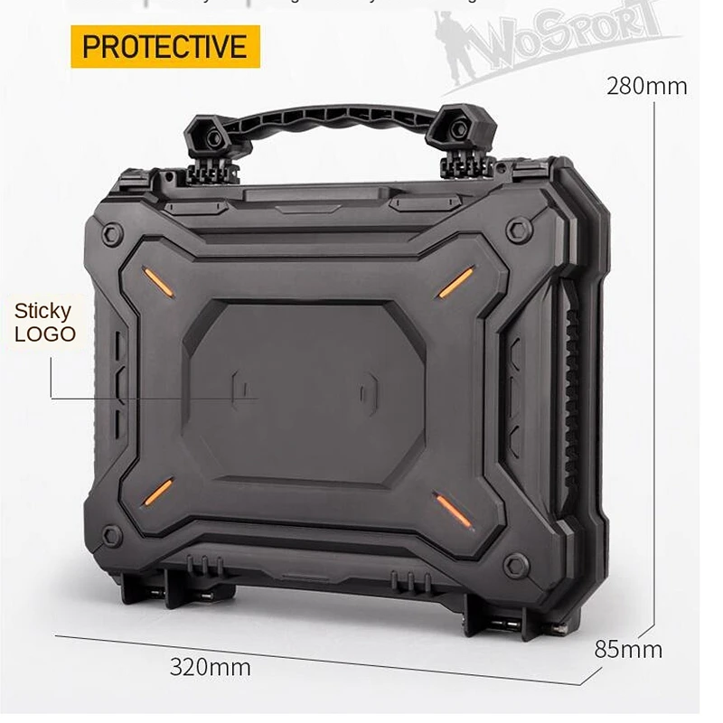 New 5L Airsoft Gun Safety Case with Foam Padded Pistol Camera Protective Case Waterproof Tactical Gun Pistol Hard Shell Box