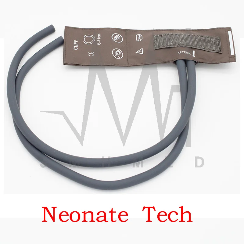 

5PCS 40cm Dual-Way Tube Reusable PU Blood Pressure Cuff,For Neonate 6-11cm Arm Nihon Khden/GE Datex/Dixtal Patient Monitor.