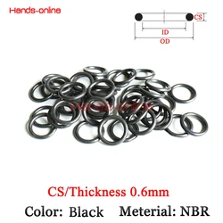 Thickness/CS 0.6mm NBR Sealing O Ring O-Ring Seal Gasket Oil Washer Gaskets black Oring rubber gaskets
