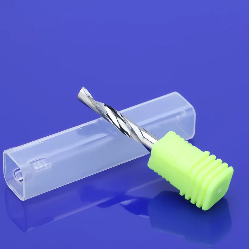 4MM single-edged aluminum tungsten steel milling cutter high-gloss extended aluminum alloy carbide CNC engraving machine tool