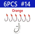6 piezas talla 14 Naranja