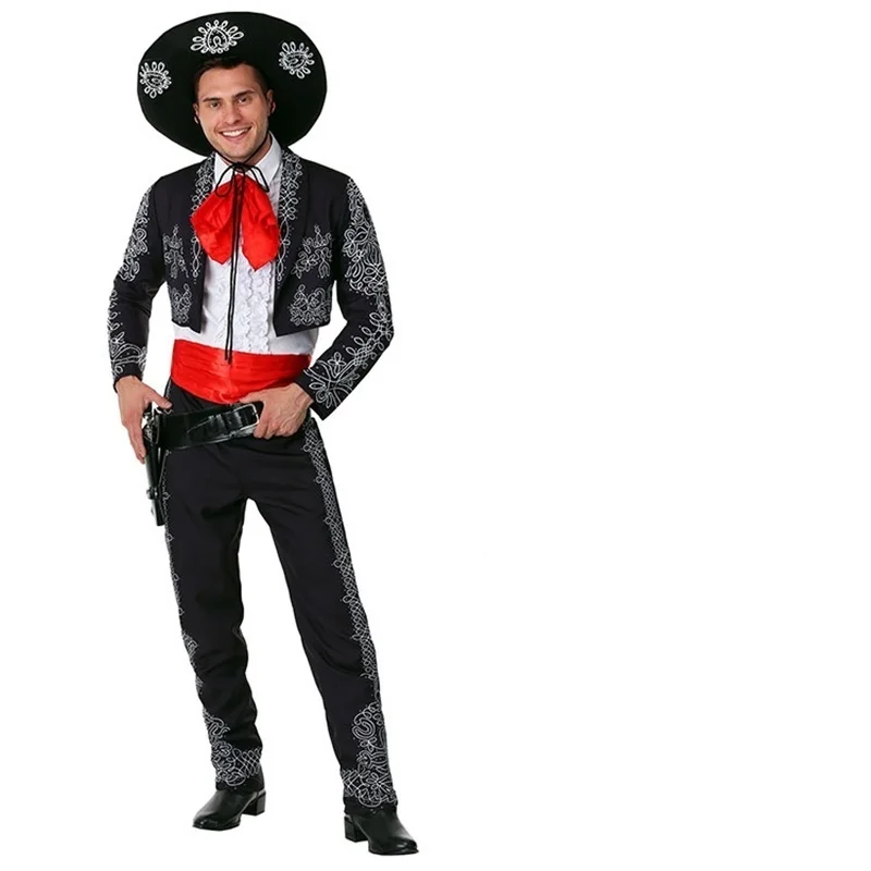 Halloween Costume for Adult American Western Movie Three Amigos! Mexican Costume Mariachi Party Set Matador Men Cosplay Carnival