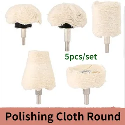 Pure Cotton Polishing Cloth Wheel  / Metal Mirror Polishing White Cloth Round Wheel