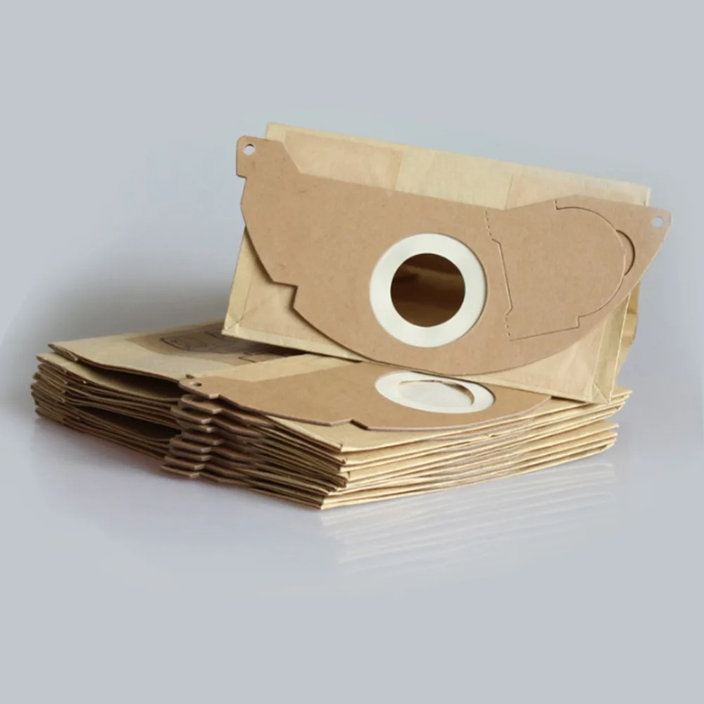 6 buah tas kertas + 1 buah Filter Hepa debu untuk bagian pembersih vakum Karcher Filter HEPA WD2250 WD3.200 MV2 MV3 WD3