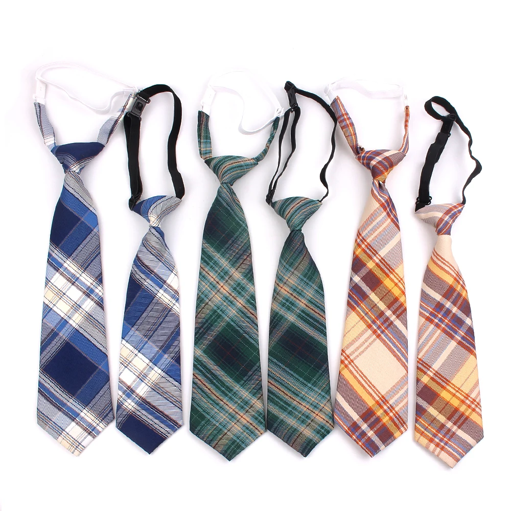 

Skinny Ties For Boys Girls Fashion Suits Plaid Neck Tie Children Rubber Tie Simple Check Student Necktie For Party Tie Gravata