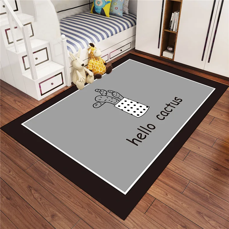 Cartoon Style Children Carpet Nordic Style Kids Area Rugs Children's Room Play Crawling Floor Mats  Livingroom Christmas Rugs CF