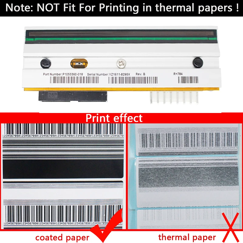 New Thermal Transfer Printhead P1046696-099 For Zebra ZE500-4 203dpi Thermal Label Printer Print Head,90 days Warranty