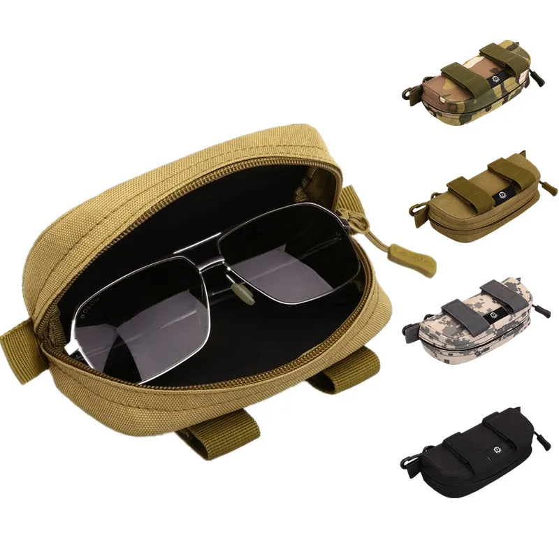 Portable Outdoor Glasses Bag Camouflage Men Nylon Waist Belt Sunglasses Pack Eyeglasses Case Outdoor Clutch Bag