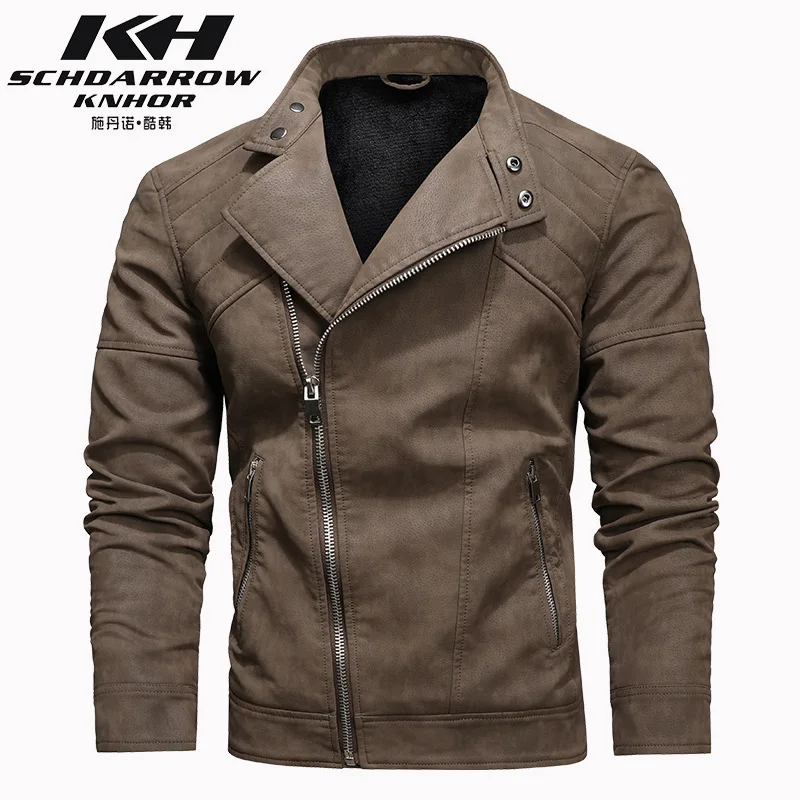 

Mens Leather Jackets Autumn Winter Men's Fashion Lapel Motorcycle PU Leather Jacket Men Casual Warm Leather Coats Male Jaquet