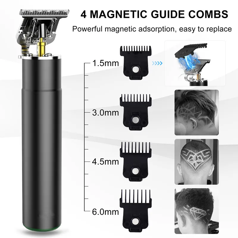 2022 t-shaped máquina de cortar cabelo profissional usb recarregável máquina de corte de cabelo portátil barba aparador de cabelo barbeador elétrico