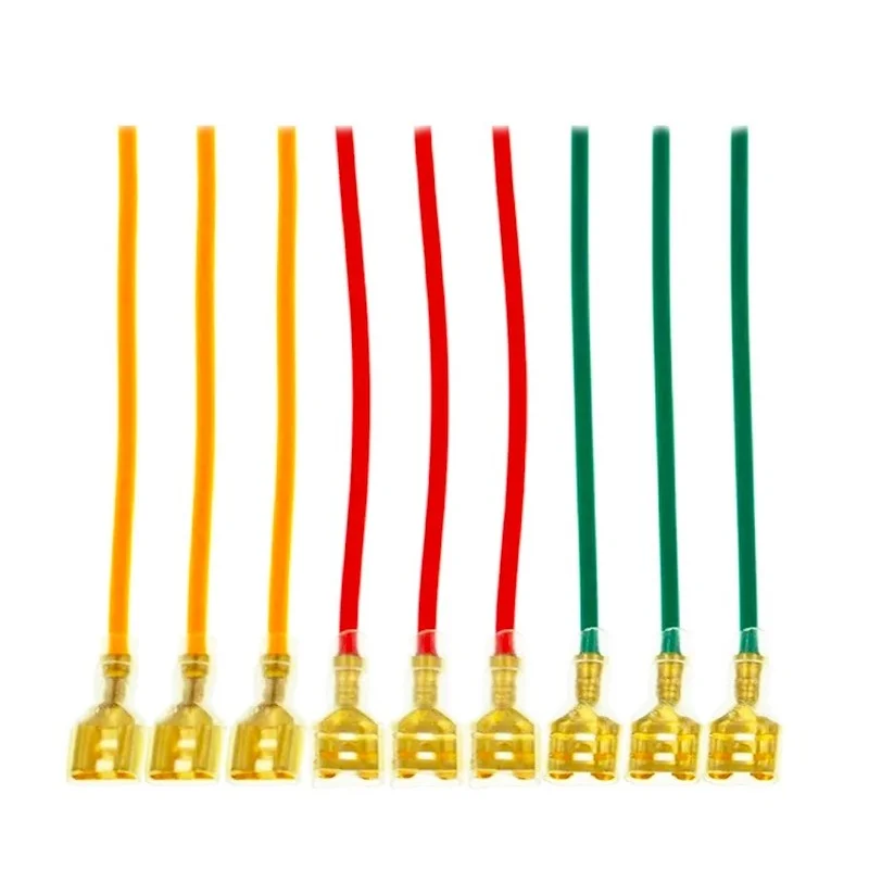 1Pc Car Motorcycle Universal Speaker Wire Horn Plug Line Cable Copper wire terminal Switch plugs battery connection cable