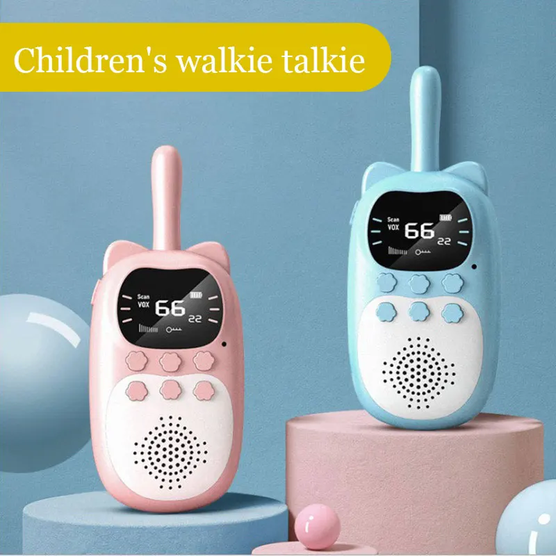 2PCS Kids Walkie Talkie celular Handheld Transceiver Highlight Phone Radio Interphone 5KM Mini Toys Talkie Walkie Gifts Boy Girl