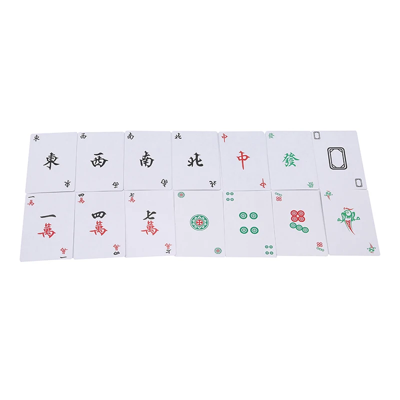 

1 Box Of 144 Paper Mahjong Mah Jong Chinese Playing Cards Set For Party Funny Games Hot Sale Tile Games Baby Educational Toys