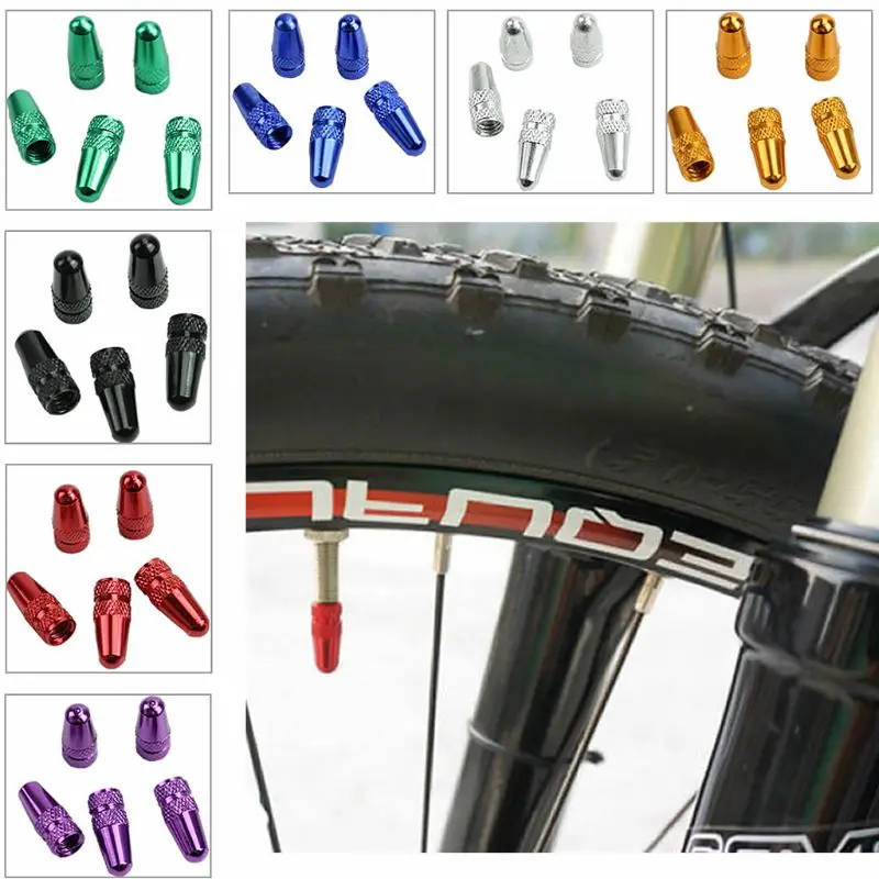 Portable 5Pcs Bicycle MTB Presta Wheel Rim Tyre Stem Air Valve Cap Dust Cover