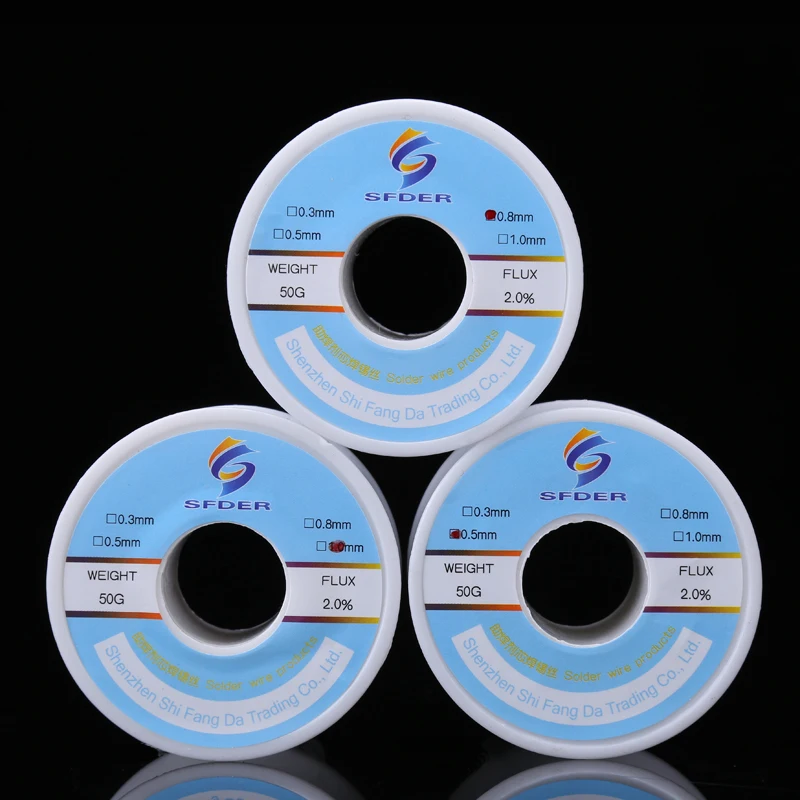 

50g Rosin Core Solder Wire 0.3mm 0.5mm 0.8mm 1.0mm Soldering Tin Wire Roll BGA Welding Rework Tools