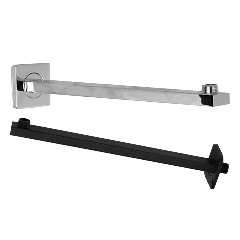 

Квадратный латунный кронштейн для душа, настенное крепление, потолочный кронштейн для душа, удлинитель для ванной комнаты, черный, 35 см