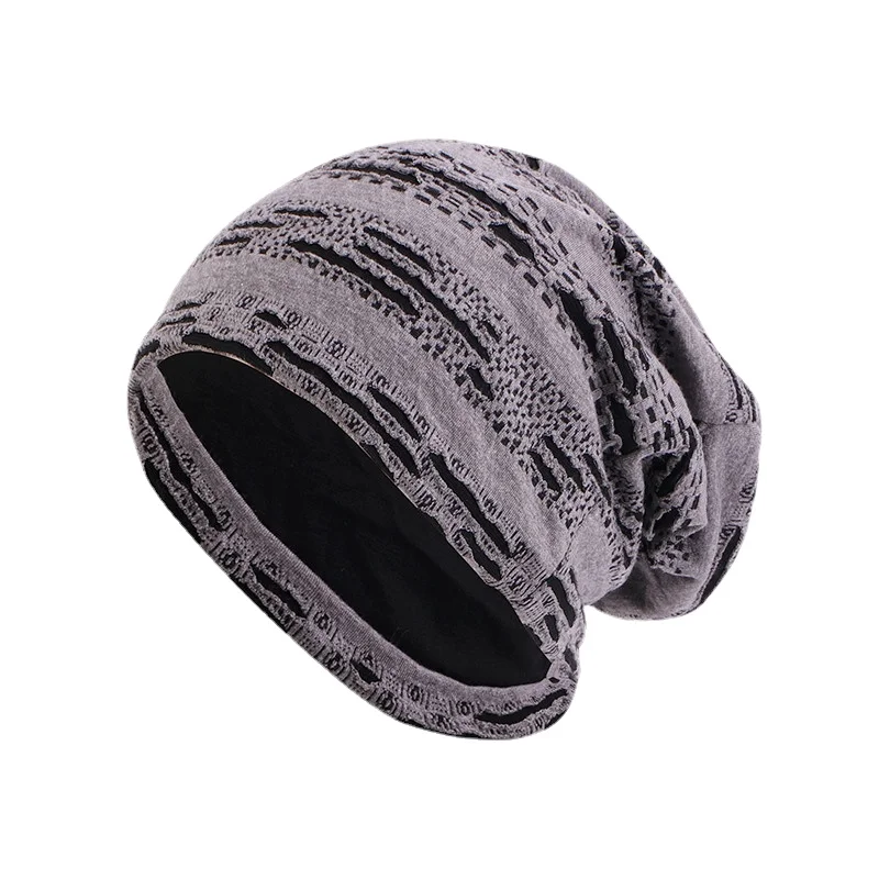 Double Fabric Hats Skullies & Beanies For Adult Unisex Solid Spring Autumn Hats