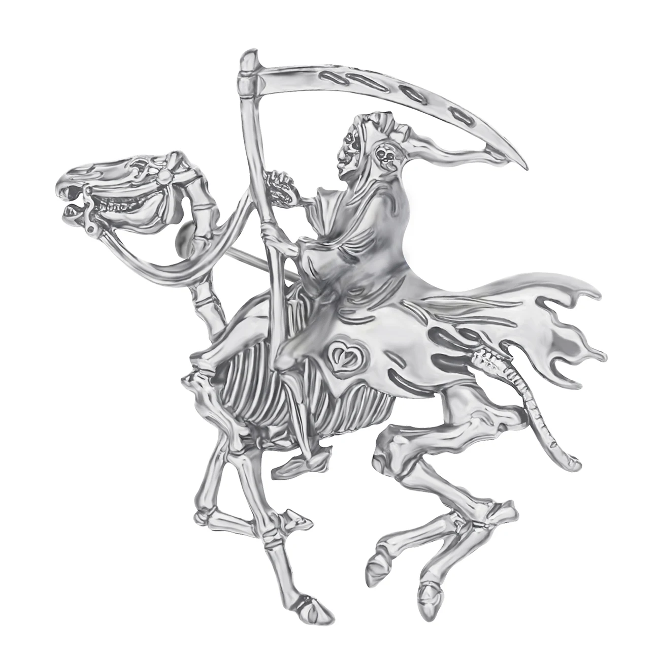 Bonsny 合金アンティークゴールドメッキハロウィングリム死神ブローチスカルスケルトンピンジュエリー女性女の子ギフトアクセサリー