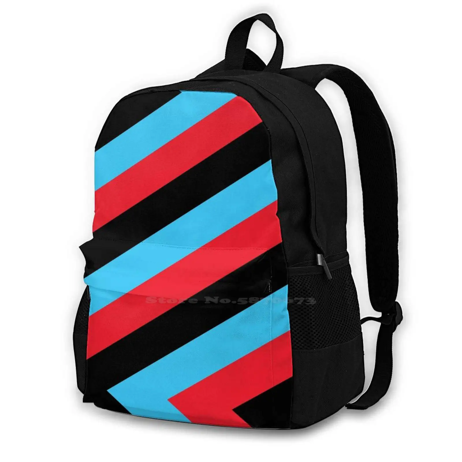 

Stripes : Design 5 Of 9 School Bags Travel Laptop Backpack Stripes Bold Bright Colour Colourful Simple Simplistic Designer Fun